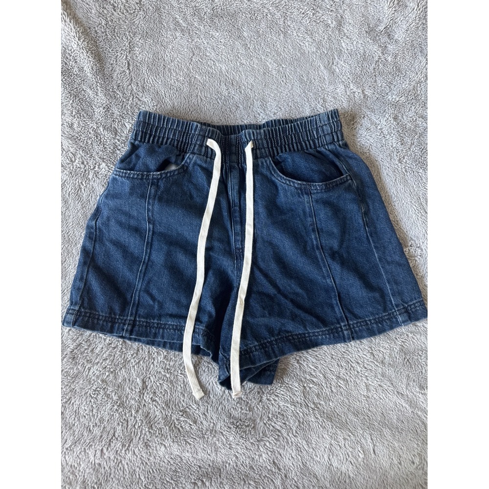 Universal Thread Womens‎ XS Dark Wash Denim Drawstring Elastic Waist Shorts